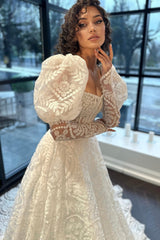 Kiara Organze Balon Kol A Kesim Gelinlik - Mediha Cambaz Bridal