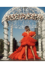 Kleopatra Önü Kısa Arkası Uzun Tül Elbise - Mediha Cambaz Bridal