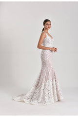 Lac An Fleurs Üç Boyutlu Dantel Balık Gelinlik - Mediha Cambaz Bridal
