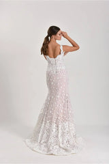 Lac An Fleurs Üç Boyutlu Dantel Balık Gelinlik - Mediha Cambaz Bridal