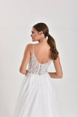 Landscape Üç Boyutlu Dantel A Kesim Gelinlik - Mediha Cambaz Bridal