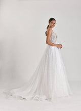 Landscape Üç Boyutlu Dantel A Kesim Gelinlik - Mediha Cambaz Bridal