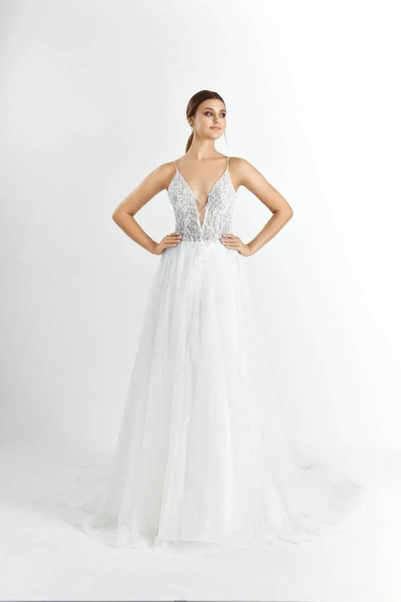 Landscape Üç Boyutlu Dantel A Kesim Gelinlik - Mediha Cambaz Bridal