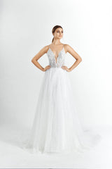 Landscape Üç Boyutlu Dantel A Kesim Gelinlik - Mediha Cambaz Bridal