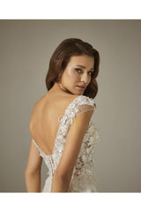 Laurel Sade Dantel Vintage A Kesim Gelinlik - Mediha Cambaz Bridal