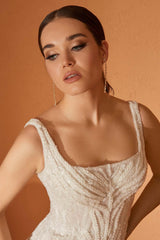 Laurent Çizgisel Dantel Balık Gelinlik - Mediha Cambaz Bridal