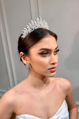 Lavin Zirkon Taşlı Gelin Tacı - Mediha Cambaz Bridal