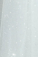 Liu Kırık Beyaz Işıltılı Kısa Tül Duvak - Mediha Cambaz Bridal