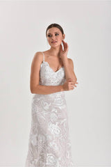 Loves Lace Rose Çiçekli Dantel Balık Gelinlik - Mediha Cambaz Bridal