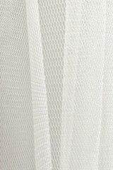 Lucy Kırık Beyaz Büzgülü Saydam Uzun İpek Tül Duvak - Mediha Cambaz Bridal