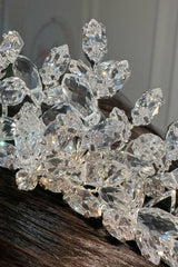 Lui Zirkon ve Kristal Damla Taşlı Gelin Tacı - Mediha Cambaz Bridal