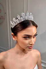 Luna Zirkon Taşlı Gelin Tacı - Mediha Cambaz Bridal