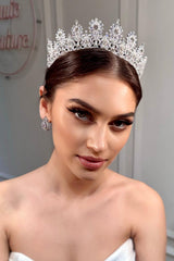 Luna Zirkon Taşlı Gelin Tacı - Mediha Cambaz Bridal