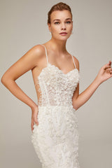 Malina Dantel Sırt Dekolteli Balık Gelinlik - Mediha Cambaz Bridal
