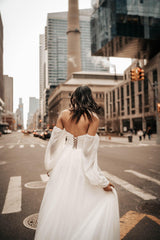 Maria Şifon Drapeli Helen Düz Kesim Gelinlik - Mediha Cambaz Bridal