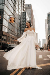 Maria Şifon Drapeli Helen Düz Kesim Gelinlik - Mediha Cambaz Bridal