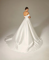 Martha Saten Drapeli A Kesim Gelinlik - Mediha Cambaz Bridal