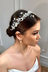 Mary İncili ve Kristal Taşlı Gelin Saç Aksesuarı - Mediha Cambaz Bridal