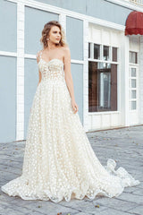 MCB One Çiçekli Dantel A Kesim Gelinlik - Mediha Cambaz Bridal