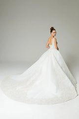 Meghan Işıltılı Üç Boyut Dantelli Prenses Gelinlik - Mediha Cambaz Bridal