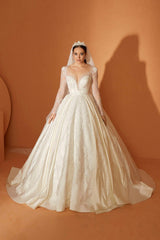 Molly 22 Işıltılı Dantel Prenses Model Gelinlik - Mediha Cambaz Bridal