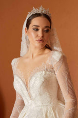 Molly 22 Işıltılı Dantel Prenses Model Gelinlik - Mediha Cambaz Bridal