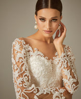 Nanette İşlemeli Dantel Tül A Kesim Gelinlik - Mediha Cambaz Bridal