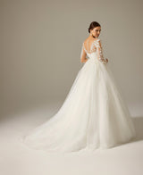 Nanette İşlemeli Dantel Tül A Kesim Gelinlik - Mediha Cambaz Bridal