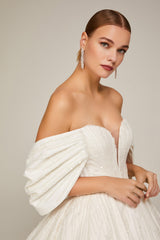 Nastya Çizgisel Dantel Prenses Model Gelinlik - Mediha Cambaz Bridal