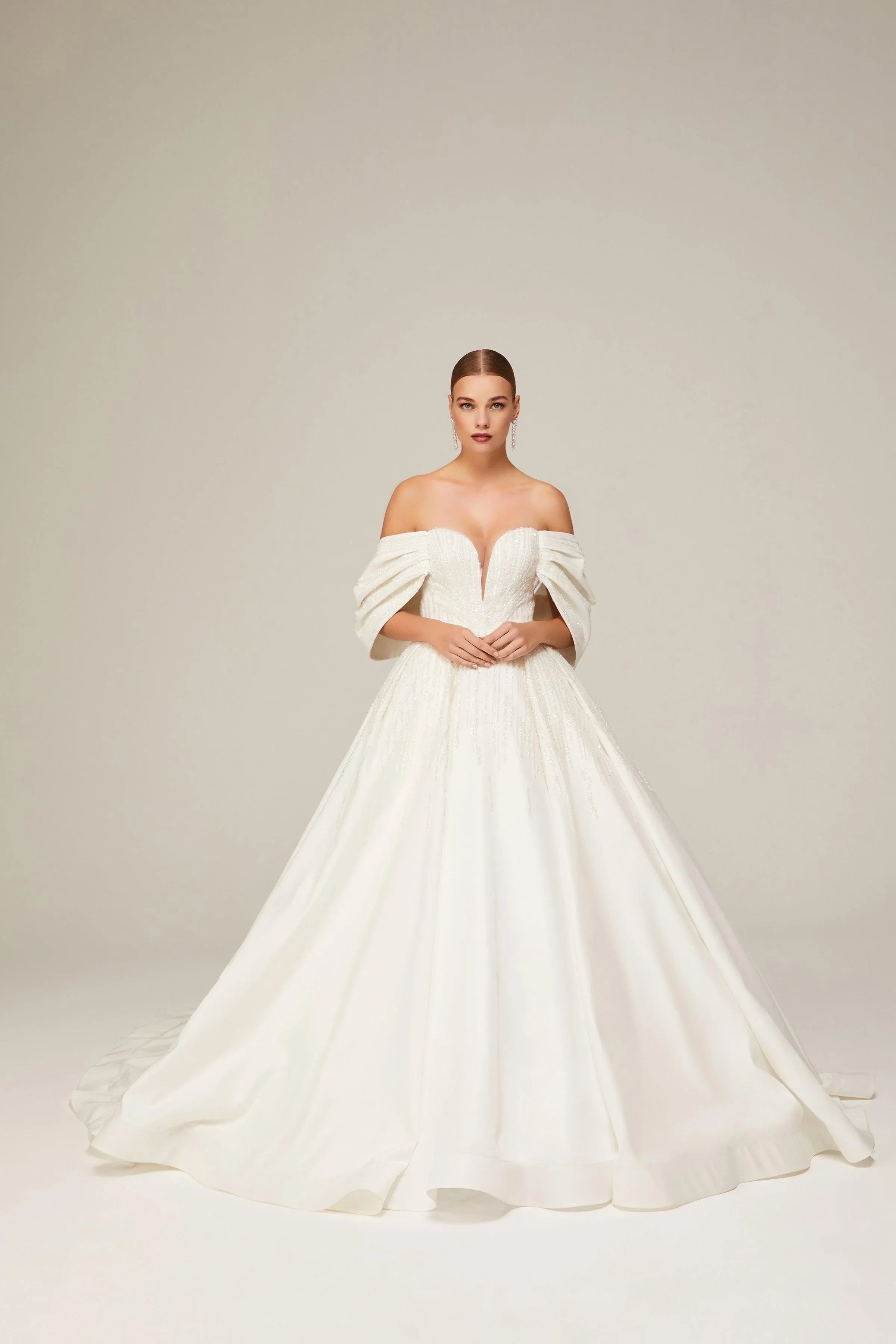 Nastya Çizgisel Dantel Prenses Model Gelinlik - Mediha Cambaz Bridal