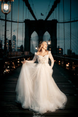 No One Üç Boyutlu Dantel A Kesim Gelinlik - Mediha Cambaz Bridal