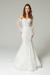 Noah Payetli Dantelli Balık Gelinlik - Mediha Cambaz Bridal