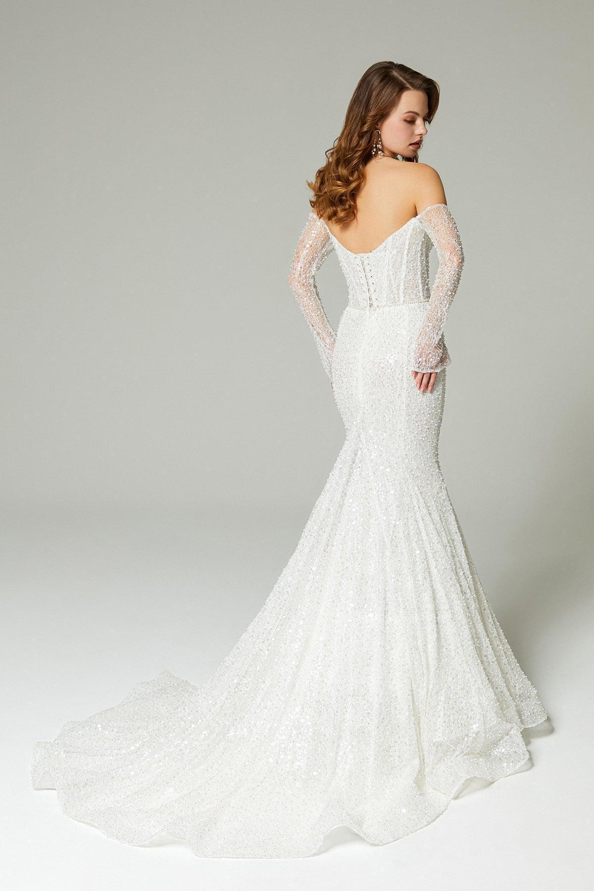 Noah Payetli Dantelli Balık Gelinlik - Mediha Cambaz Bridal