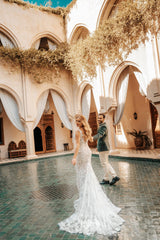 Nora Mariquine Fransız Dantel Balık Gelinlik - Mediha Cambaz Bridal