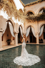 Nora Mariquine Fransız Dantel Balık Gelinlik - Mediha Cambaz Bridal