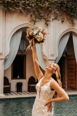 Nora Mariquine Fransız Dantel Balık Gelinlik - Mediha Cambaz Bridal