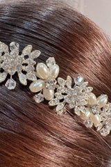 Nora Zirkon Taşlı İncili Gelin Saç Aksesuarı - Mediha Cambaz Bridal