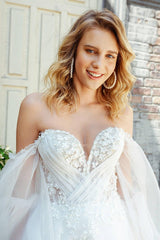 Nova Drapeli Balon Kol A Kesim Gelinlik - Mediha Cambaz Bridal