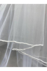 Orta Boy Kloş Pikolu Hayal Tül Kırık Beyaz Duvak 120 cm - Mediha Cambaz Bridal