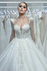 Pavia Kalp Yaka Dantel Prenses Model Gelinlik - Mediha Cambaz Bridal