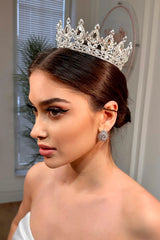 Phobe Tam Tur Zirkon Taşlı Gelin Tacı - Mediha Cambaz Bridal