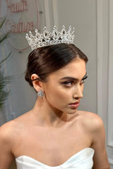 Phobe Tam Tur Zirkon Taşlı Gelin Tacı - Mediha Cambaz Bridal