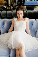 Puantiye Tül Evden Çıkış After Party Elbise - Mediha Cambaz Bridal