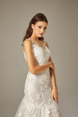 Reffa Mermaid Sim Işıltılı Lazer Kesim Dantelli Balık Gelinlik - Mediha Cambaz Bridal