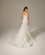 Reffa Mermaid Esnek Rahat Satenli Sim Işıltılı Yeni Nesil Lazer Kesim Dantelli Balık Gelinlik - Mediha Cambaz Bridal