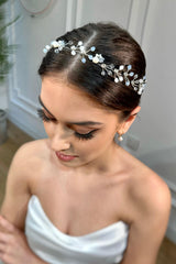 Robin Boncuklu Kristal Taşlı Gelin Saç Aksesuarı - Mediha Cambaz Bridal