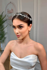 Robin Boncuklu Kristal Taşlı Gelin Saç Aksesuarı - Mediha Cambaz Bridal