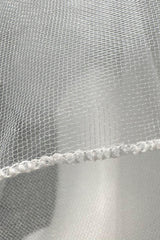 Ross Kırık Beyaz Sade Hayal Tül Kısa Duvak - Mediha Cambaz Bridal