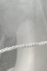 Ross Kırık Beyaz Sade Hayal Tül Kısa Duvak - Mediha Cambaz Bridal