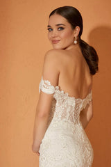 Sandra Düşük Askılı Dantel Balık Gelinlik - Mediha Cambaz Bridal
